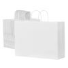 Kraft Paper Bag with Handles 100Pcs 16x6x12 in Party Shopping Retail Bag White
