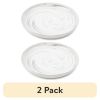 (2 pack) Stoneware Dinner Plate, Grey Marble Collection