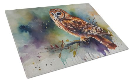 NEW Tawny Owl Glass Cutting Board Decorative Tempered Glass Kitchen Cutting and Serving Board Large Size Chopping Board