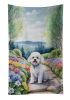 Bichon Frise Spring Path Kitchen Towel Dish Cloths Guest Hand Towel Decorative Bathroom Towel for Face,Tea, Dishcloth, Kitchen and Bath