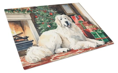 NEW Great Pyrenees Cozy Christmas Glass Cutting Board Decorative Tempered Glass Kitchen Cutting and Serving Board Large Size Chopping Board