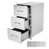 VEVOR Outdoor Kitchen Drawers 16" W x 28.5" H x 20.5" D, Flush Mount Triple Access BBQ Drawers Stainless Steel with Handle