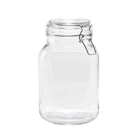 Glass 67 oz Lock Lid Storage Jar Canister