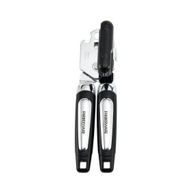 Professional Can Opener with Built in Bottle Opener in Black