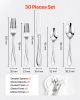 30-Piece Silverware Set Stainless Steel Cutlery Flatware Utensil Kitchen for 6