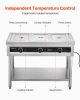 3-Pan Commercial Food Warmer Steam Table with Independent Temperature Control