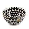 (2 pack) Stoneware Bowl, Black & White, Medallion Collection