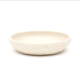 Murran Embossed Terracotta Fruit Bowl (Color: White)