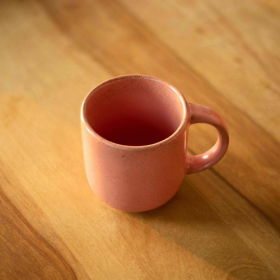 Ceramic Peach Coffee Mug (Color: Pink)